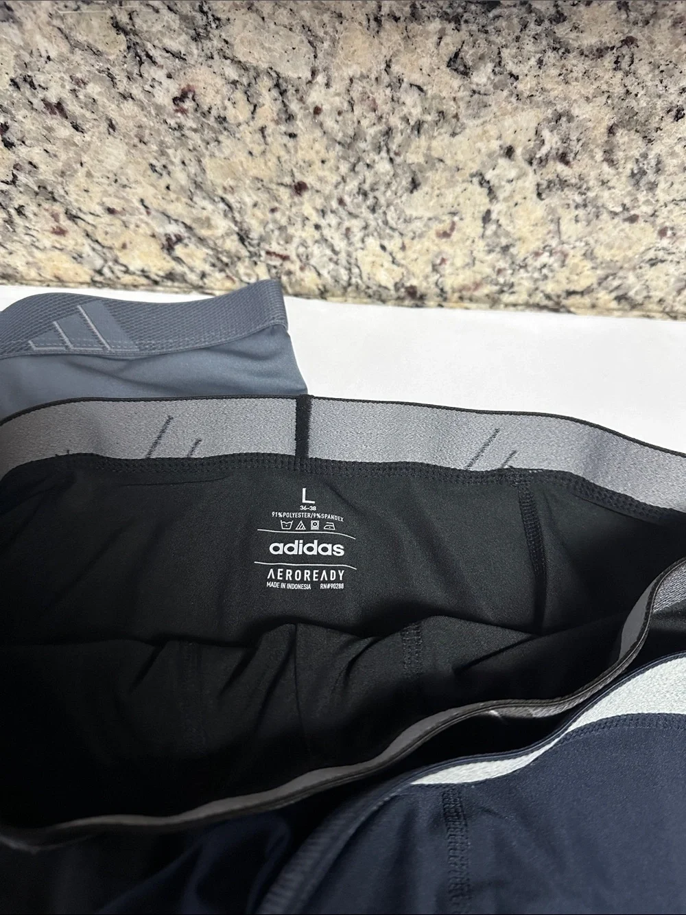 adidas Men's Boxer Briefs Trio - Navy, Black, Gray